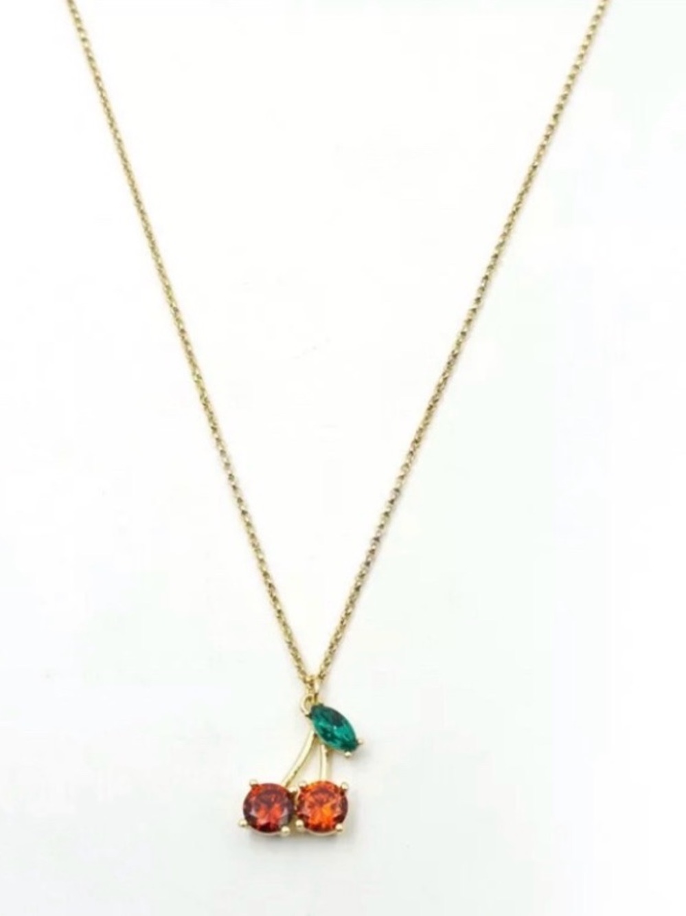 kate spade Cherry Pendant Necklace (Gold And Red)